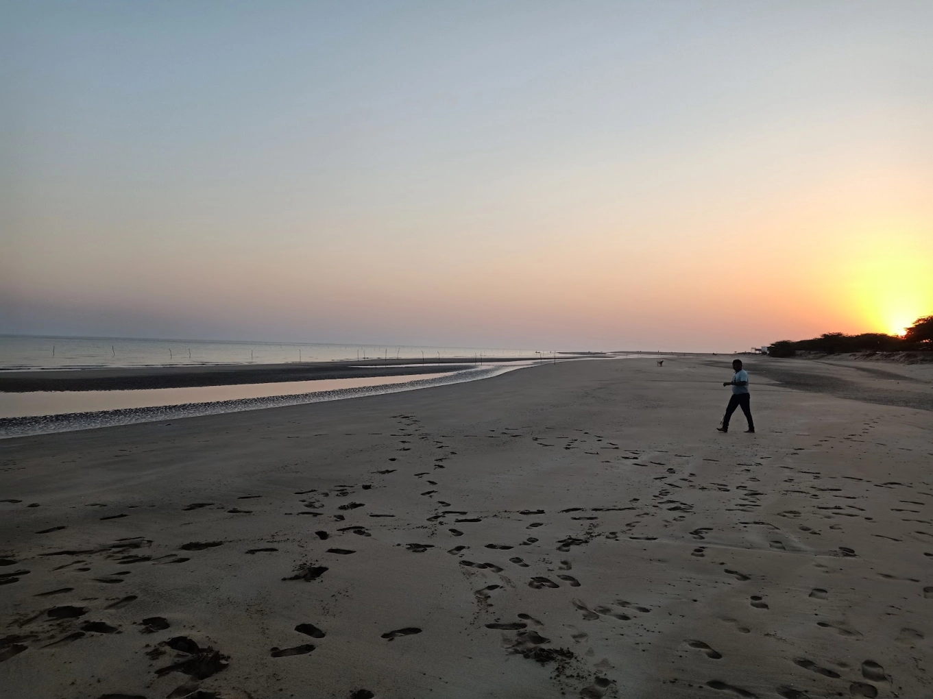 Secluded beach on the Kutch coast in Gujarat
