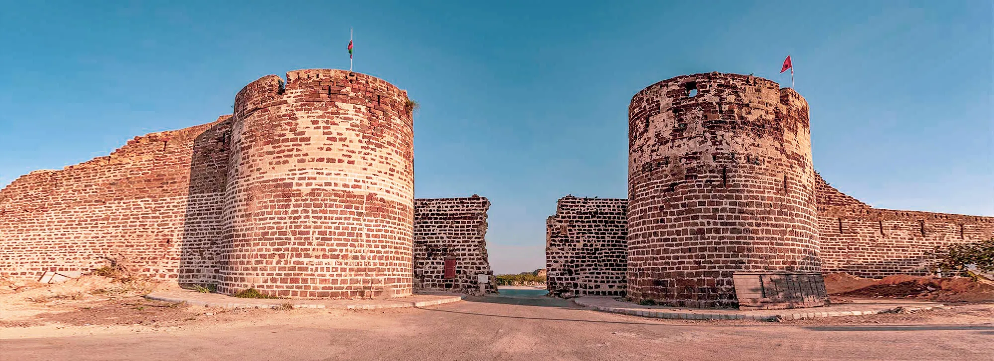 Lakhpat fort walls and historic seaside landscape in western Kutch